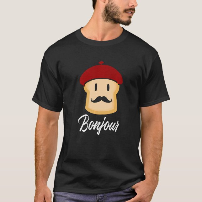 Camiseta Bonjour Toast French Comida (Frente)