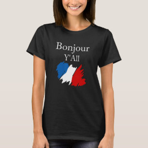 Camiseta Bonjour Y'All Funny French Flag France Lover