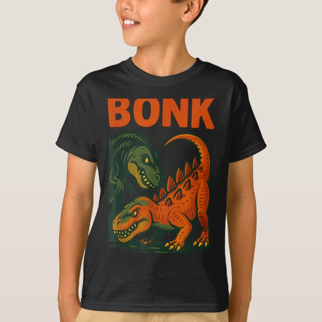 Camiseta Bonk Dinosaur Funny Prehistoric Humor Design  (Frente)