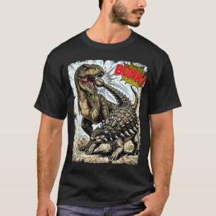 Camiseta Bonk dinossauro engraçado pré-histórico ankylosaur