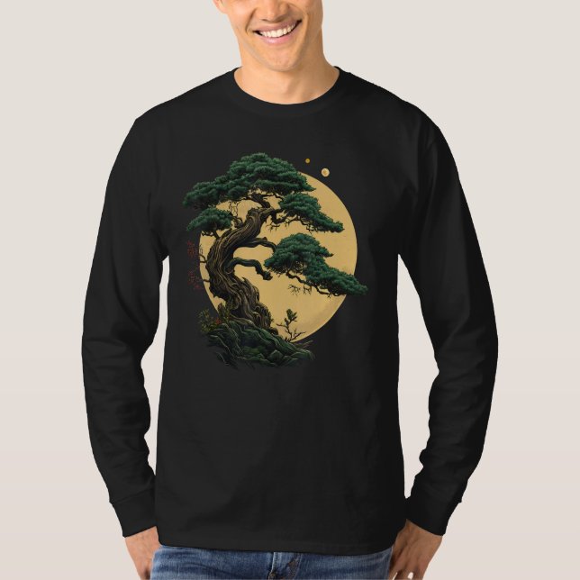 Camiseta Bonkei Japanese Miniature tree gardening on Bonsai (Frente)