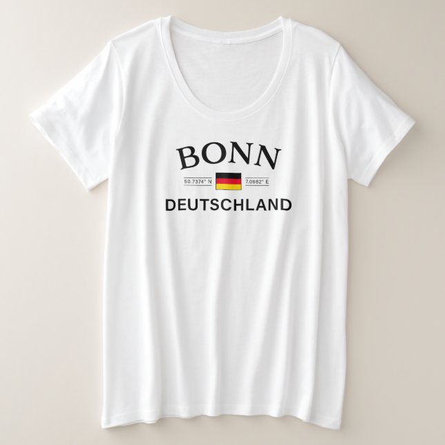 Camiseta Bonn Alemanha coordena alemão (Frente do Design)