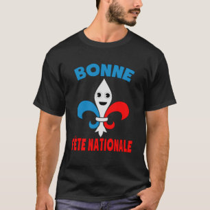Camiseta Bonne Fête Nationale French Bastille Day Fleur de