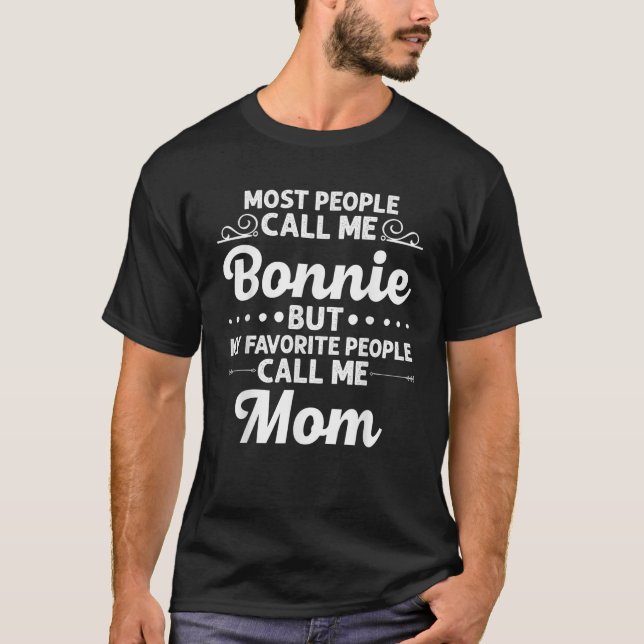 Camiseta BONNIE Nome do Presente Engraçado Dia das Mães Per (Frente)