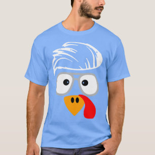 Camiseta Bonny Handsom Turkey Face Hairstyle para Thanksgiv