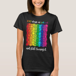 Camiseta Bons 100 Dias De Escola E Ainda Adorando Feliz