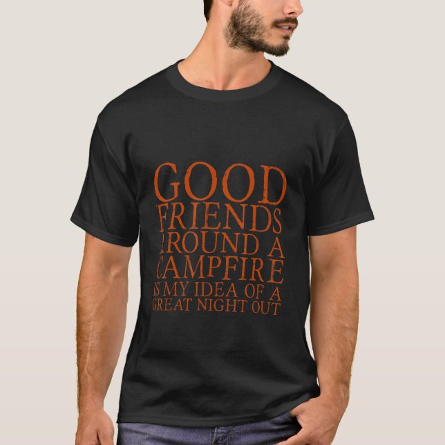 Camiseta Bons Amigos Em Torno De Uma Campanha (Frente)