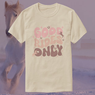 Camiseta Bons Carros Apenas Groovy Retro Cavalo Rosa
