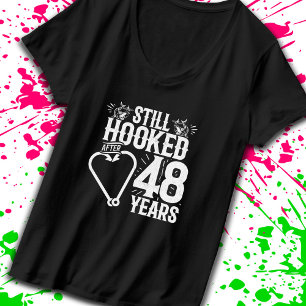 Camiseta Bons Casais do 48º aniversário casaram-se 48 anos