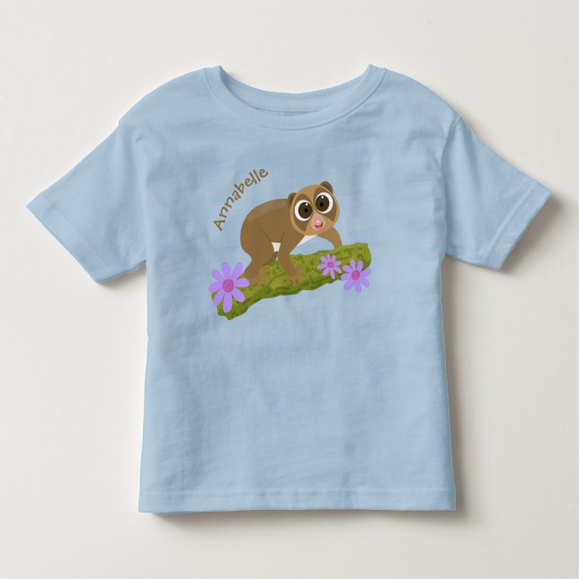 Camiseta Bons e felizes loris em desenhos animados (Frente)