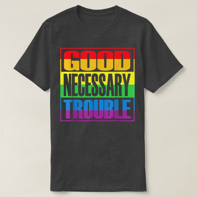Camiseta Bons e necessários direitos LGBTQ+, orgulho LGBT M (Frente do Design)