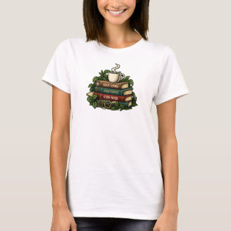 Camiseta Bons Livros Bom Café Bom Humor Leitor Acogedor