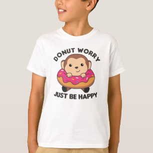 Camiseta Bons Macacos Engraçados A Rosa Rosquinha