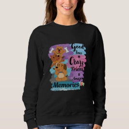 Camiseta Bons Momentos + Amigos Loucos Camisola de Fã de Ca