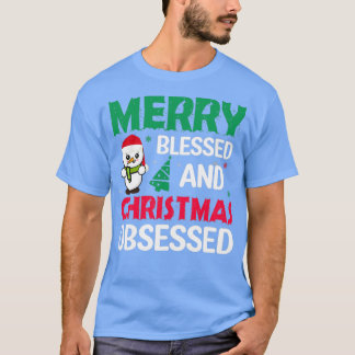 Camiseta Bons presentes de natal, Feliz abençoada e Natal