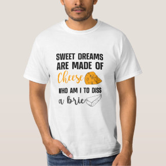 Camiseta Bons Sonhos São Feitos De Queijo Dis Brilhante