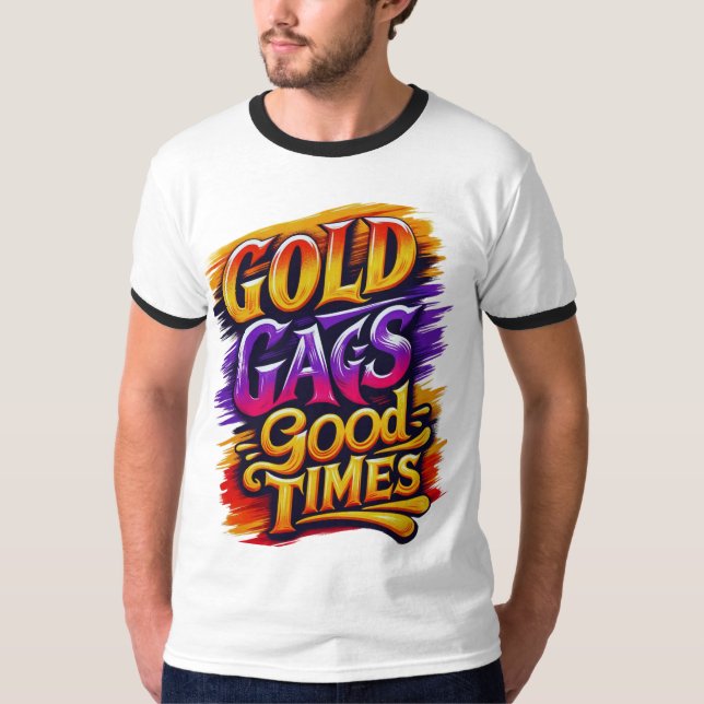 Camiseta BONS TEMPOS DE GAGS Dourados (Frente)