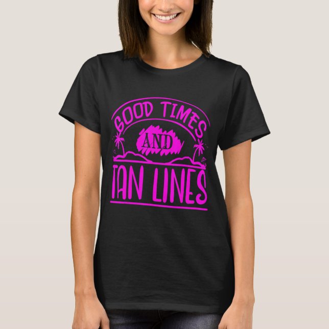 Camiseta Bons tempos e linhas bronzeadas (Frente)