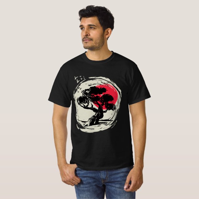Camiseta Bonsai Art Japonês Sunset (Frente Completa)