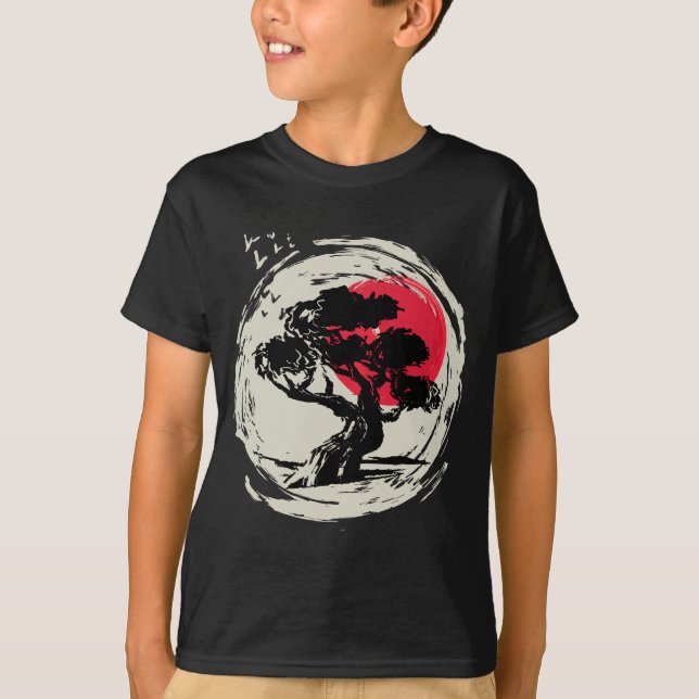 Camiseta Bonsai Art Japonês Sunset (Frente)