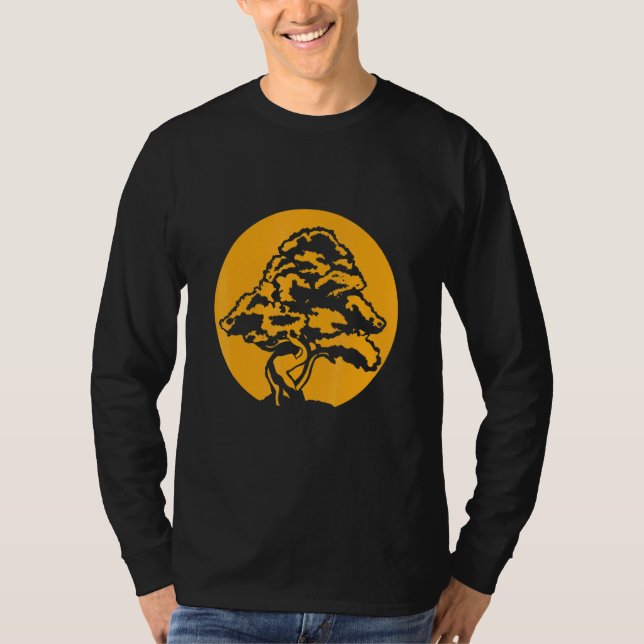 Camiseta Bonsai Com Pôr do Sol (Frente)