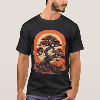 Camiseta Bonsai místico: Teto de Design de Caneta e Círculo