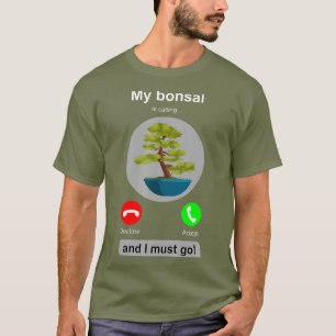 Camiseta Bonsai Piada Bonsai Lover Telefone Chamada de Bons