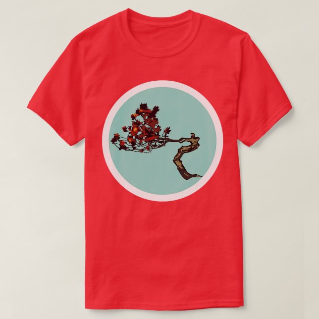 Camiseta Bonsai Red em Verde (Frente do Design)