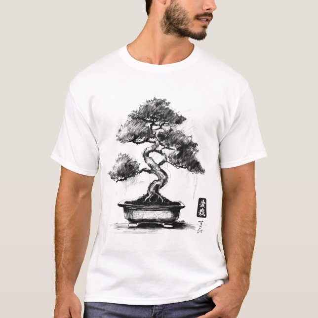 Camiseta bonsai-sketch (Frente)