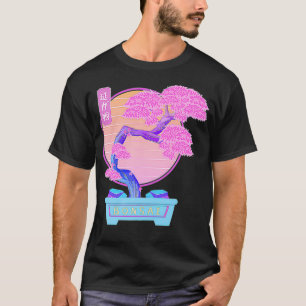 Camiseta Bonsai Tree Aestic Vaporwave Retrowave Style Rua