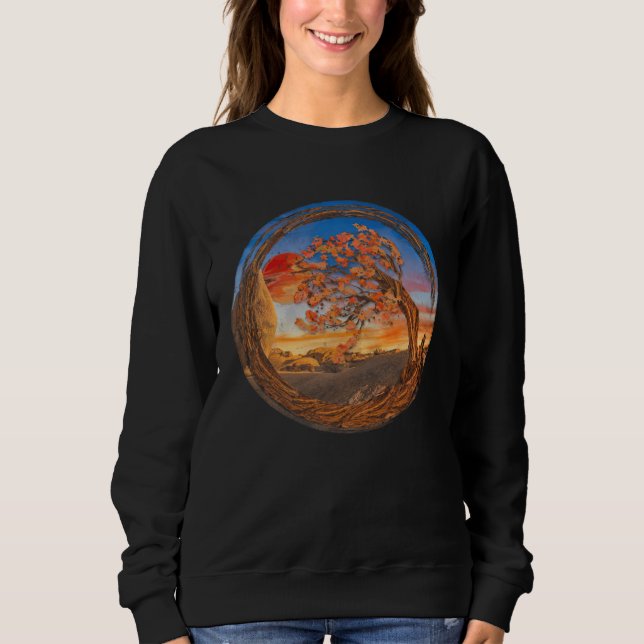 Camiseta Bonsai Tree In Japanese Zen Buddhist Enso Circle S (Frente)
