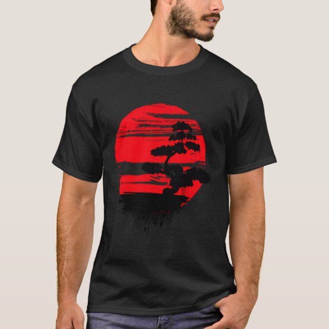 Camiseta Bonsai Tree Red Sun (Frente)