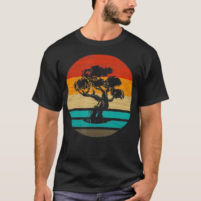 Camiseta Bonsai Tree Retro Style Vintage (Frente)