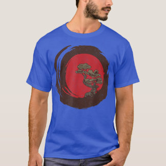 Camiseta Bonsai Tree, Sinalizador Japonês Red Sunset para B