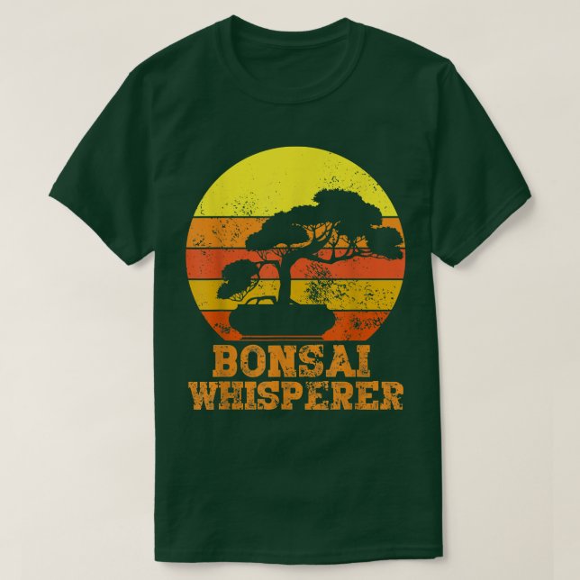 Camiseta Bonsai Whisperer Engraçado Japonês Bonsai Tree ove (Frente do Design)