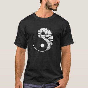 Camiseta Bonsai Yin Yang Zen Bonsai Tree Meditation Tee Pea