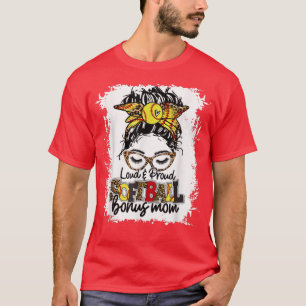 Camiseta Bônus de Softball Louco e Ortoso Mãe, Dia de Jogo 