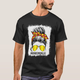 Camiseta Bônus de Softball Sangrado Dia do Jogo Mãe Bônu