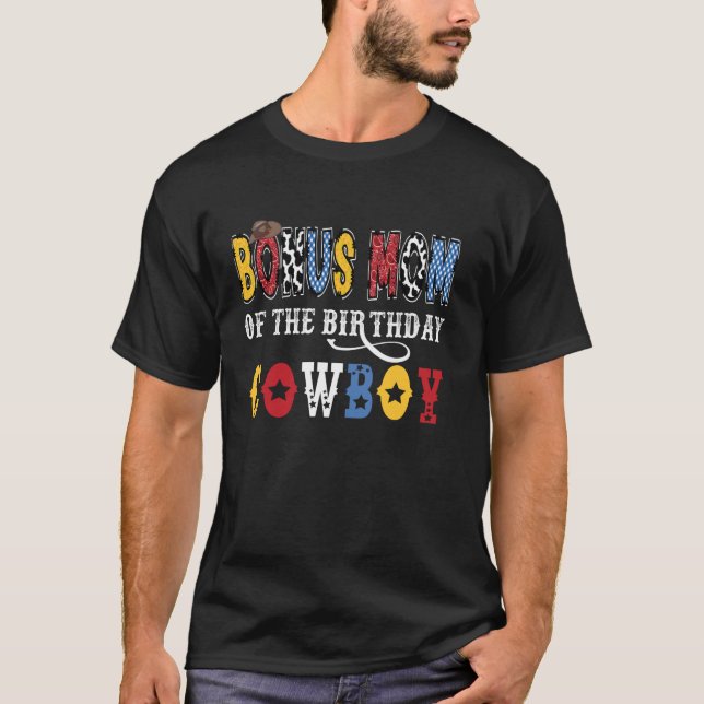 Camiseta Bônus Mãe Do Caubói De Aniversário Rodeio Ocidenta (Frente)