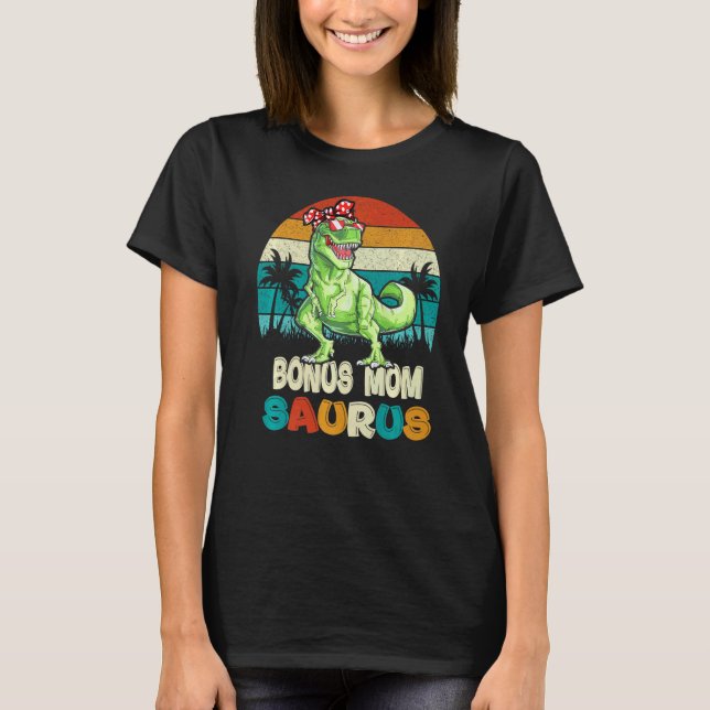 Camiseta Bonus Mãe Surus Rex Mamasaurus Stepma Corresponden (Frente)