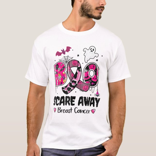 Camiseta Boo Assusta-se do Guerreiro do Cancer da Mama Fris (Frente)