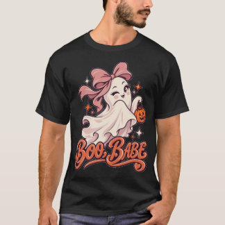 Camiseta Boo Babe Fantasma Rosa Halloween
