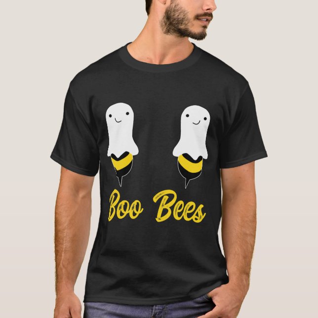 Camiseta Boo Bees Casais Halloween Figurume Abelhas Engraça (Frente)