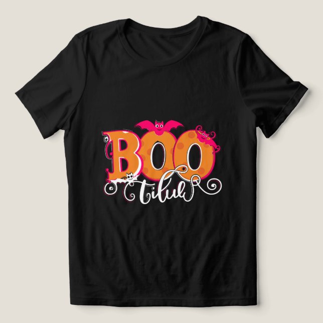 Camiseta Boo - Belo Dia das Bruxas (Design frontal)