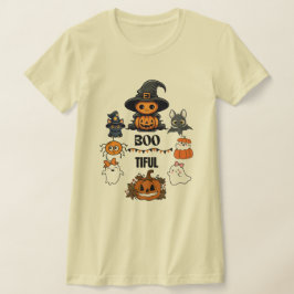 Camiseta Boo Bonito Figurino de Halloween - Diversão Boo T-