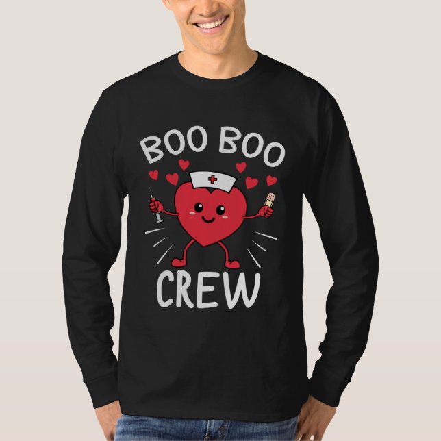 Camiseta Boo Boo Crew Clothing for Him Her Nursing Valentin (Frente)