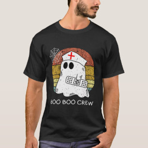Camiseta Boo-Boo Crew Enfermeira de Saúde Festa de Hallowee