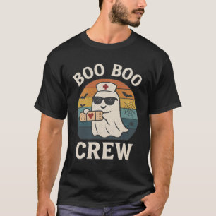 Camiseta Boo Boo Crew Enfermeira Fantasma Retro