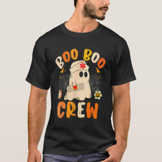 Camiseta Boo Boo Crew Ghost Halloween Enfermeira paramédica