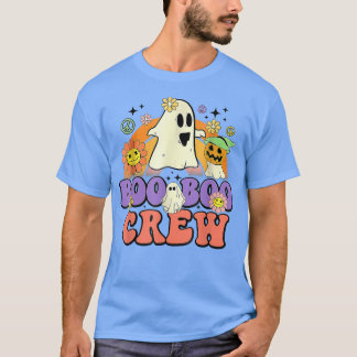 Camiseta Boo Boo Crew Groovy Boo Squad Spooky Season Engraç